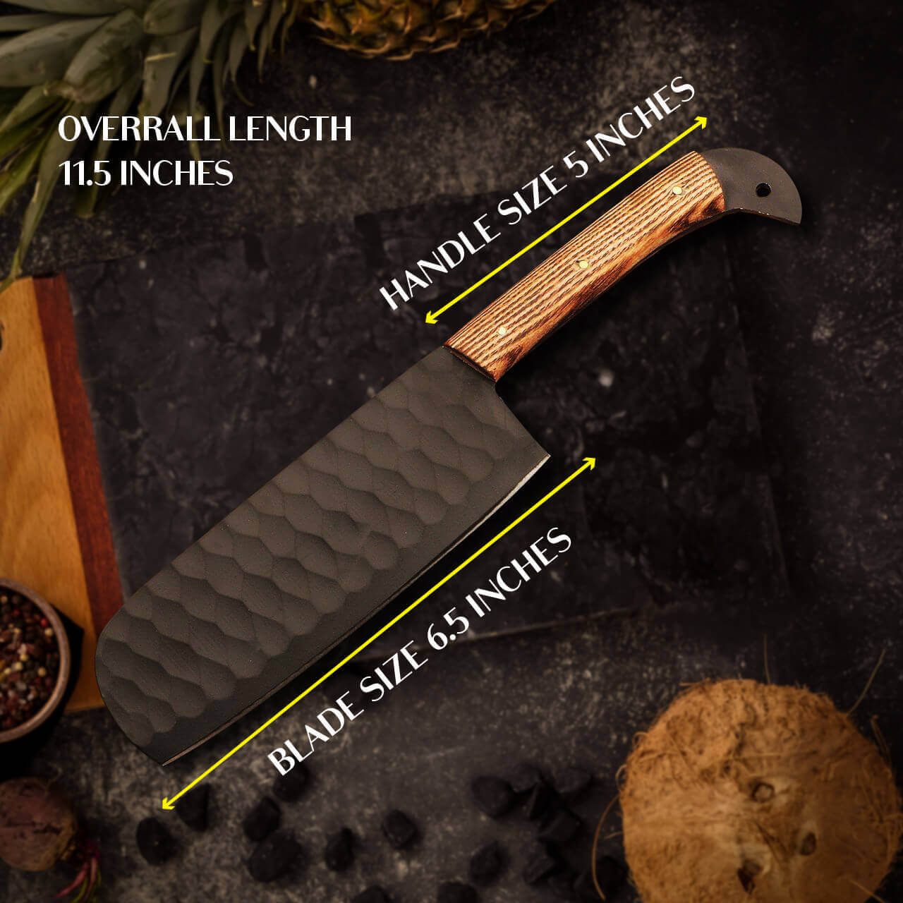 5 Piece Handmade 12 Chrome Knives Chef Set, Kitchen knives set, Steel knife set with leather Sheath - Image 3
