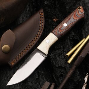 Custom Handmade 1095 H.C Steel Camping Outdoor Utility Knife